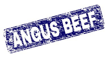 Yuvarlatılmış dikdörtgen damga çizilmiş Angus Beef çerçeveli