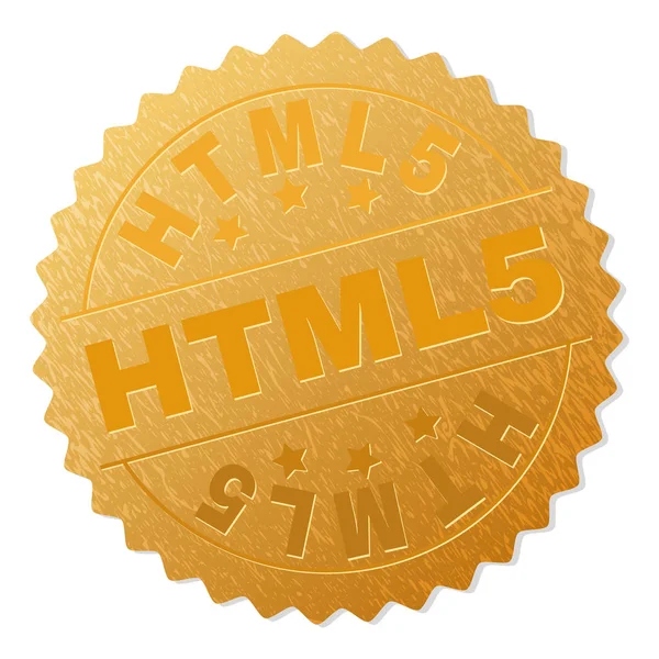 Zlaté Html5 Award razítko — Stockový vektor