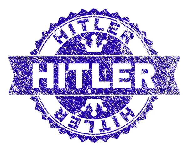 Grunge υφής Χίτλερ σφραγίδα σφραγίδα με κορδέλα — Διανυσματικό Αρχείο