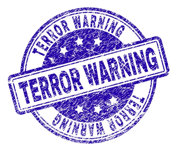 Sceau d'avertissement TERRORE texturé rayé — Image vectorielle