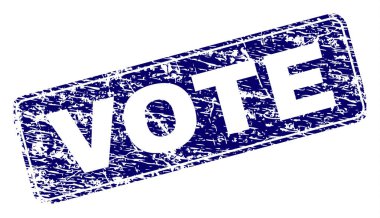 Yuvarlatılmış dikdörtgen damga çizilmiş oy çerçeveli