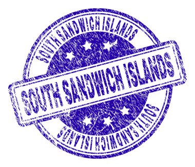 Güney Sandwich Adaları damga mühür grunge dokulu