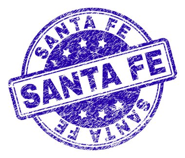 Grunge Santa Fe damga mühür dokulu