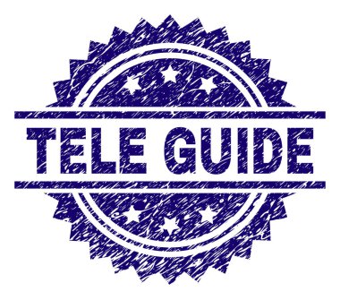 Grunge Tele Kılavuzu damga mühür dokulu