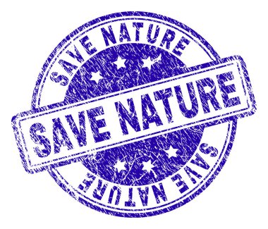 Grunge dokulu doğa damga mühür kaydetmek