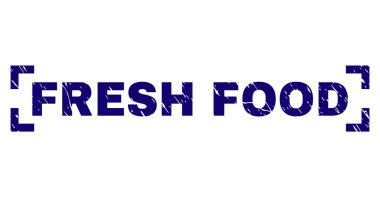 Dokulu taze gıda damga mühür köşeleri içinde çizik