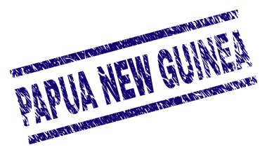 Papua Yeni Gine damga mühür grunge dokulu