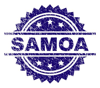 Grunge Samoa damga mühür dokulu