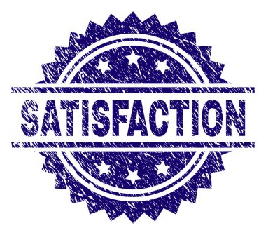 Dokulu memnuniyeti damga mühür çizik