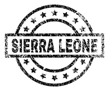 Dokulu Sierra Leone damga mühür çizik