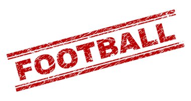 Dokulu futbol damga mühür çizik