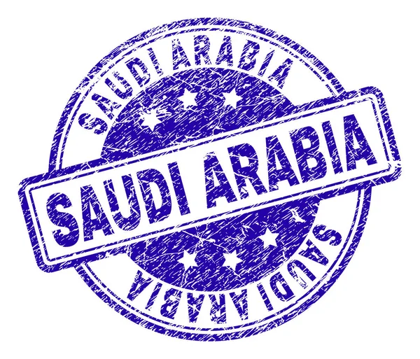 Segel Stamp SAUDI ARABIA Bertekstur Grunge - Stok Vektor