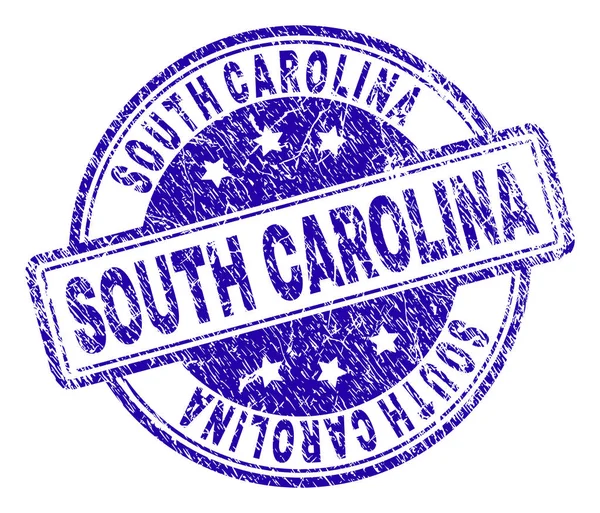 Zerkratzte texturierte South Carolina Stempelsiegel — Stockvektor