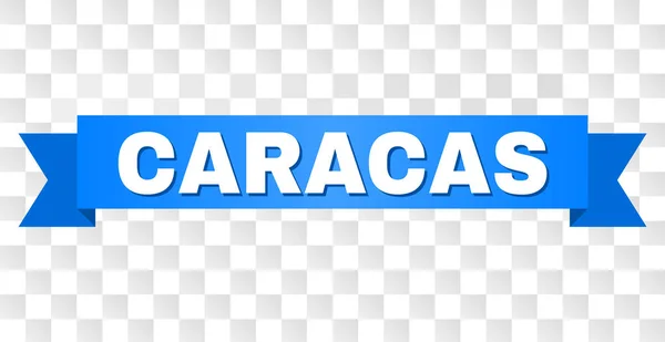 Cinta azul con texto CARACAS — Vector de stock