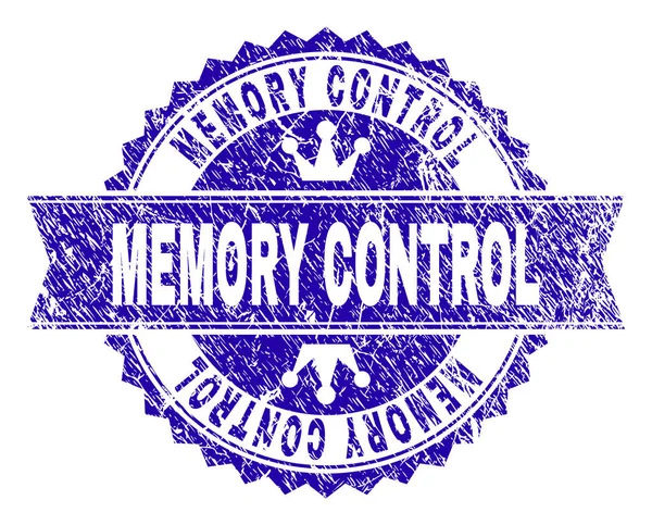 Zerkratzte texturierte Memory Control Stempel mit Band — Stockvektor