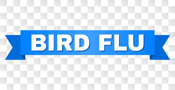 Blauw lint met Bird Flu bijschrift — Stockvector