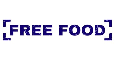 Dokulu ücretsiz gıda damga mühür köşeleri içinde çizik