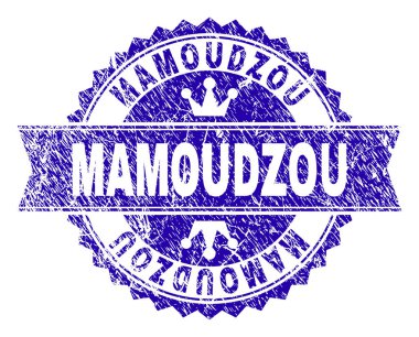 Grunge Mamoudzou damga mühür kurdele ile dokulu