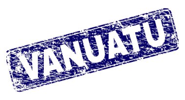 Yuvarlatılmış dikdörtgen damga grunge Vanuatu çerçeveli