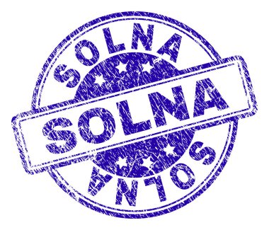 Dokulu Solna damga mühür çizik