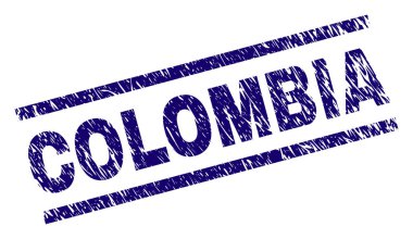 Grunge Kolombiya damga mühür dokulu