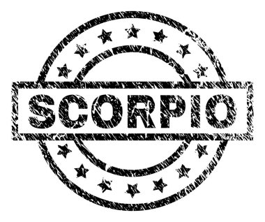 Dokulu akrep damga mühür çizik