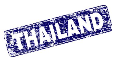 Yuvarlatılmış dikdörtgen damga grunge Tayland çerçeveli