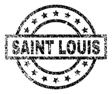 Grunge Saint Louis damga mühür dokulu