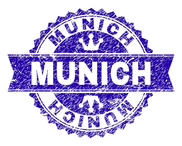 Sello de sello de MUNICH con textura grunge con cinta — Vector de stock