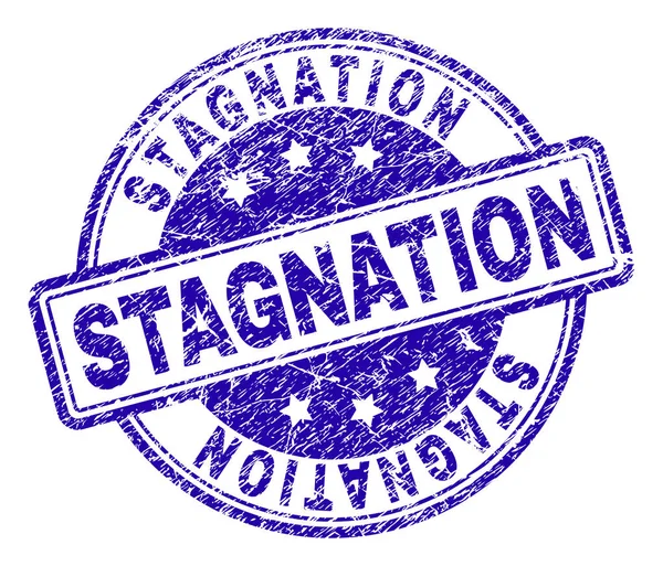 Sello de sello de STAGNATION con textura grunge — Vector de stock