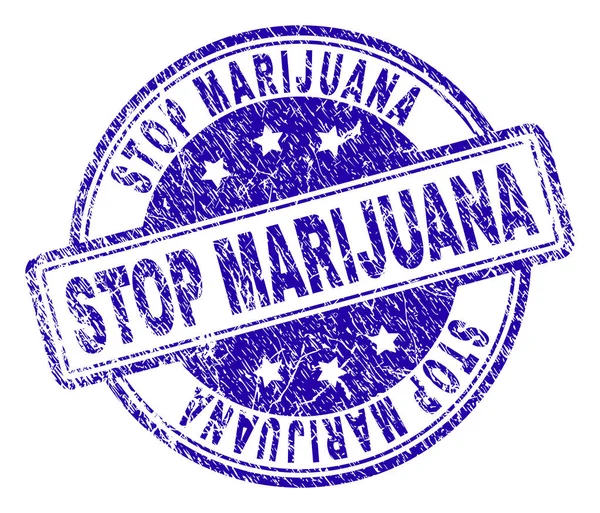 Streszczenie teksturowanej Stop marihuany pieczęć pieczęć — Wektor stockowy