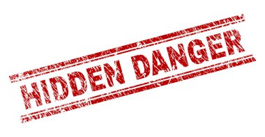 Dokulu gizli tehlike damga mühür çizik