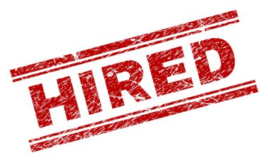 Dokulu işe alınan damga mühür çizik