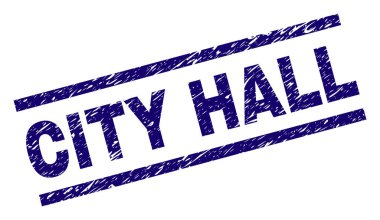 Grunge Belediye Binası damga mühür dokulu