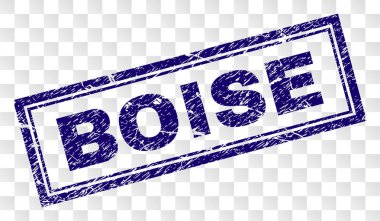 Çizik Boise dikdörtgen damgası