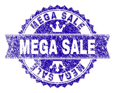 Dokulu Mega satış damga mühür kurdele ile çizik