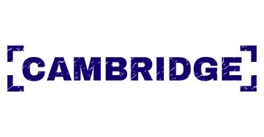 Grunge Cambridge damga mühür köşeleri içinde dokulu