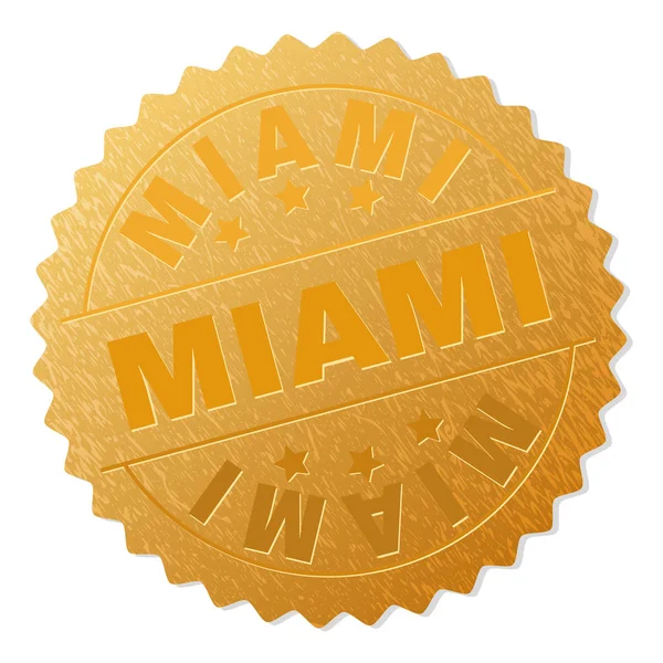 Gouden Miami Badge stempel — Stockvector