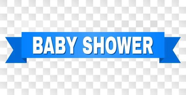 Fita azul com título BABY SHOWER — Vetor de Stock
