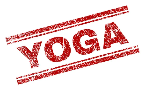 Sello de sello YOGA con textura grunge — Vector de stock