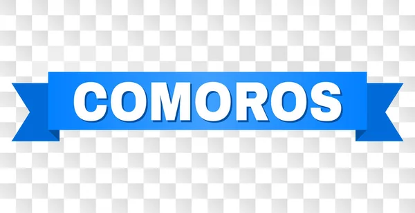 Μπλε λωρίδα με τίτλο Κομόρες — Διανυσματικό Αρχείο