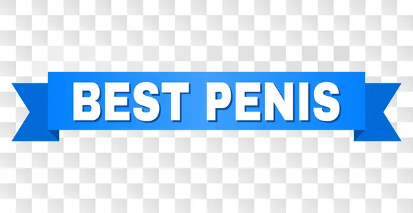 Blauwe streep met beste Penis tekst — Stockvector