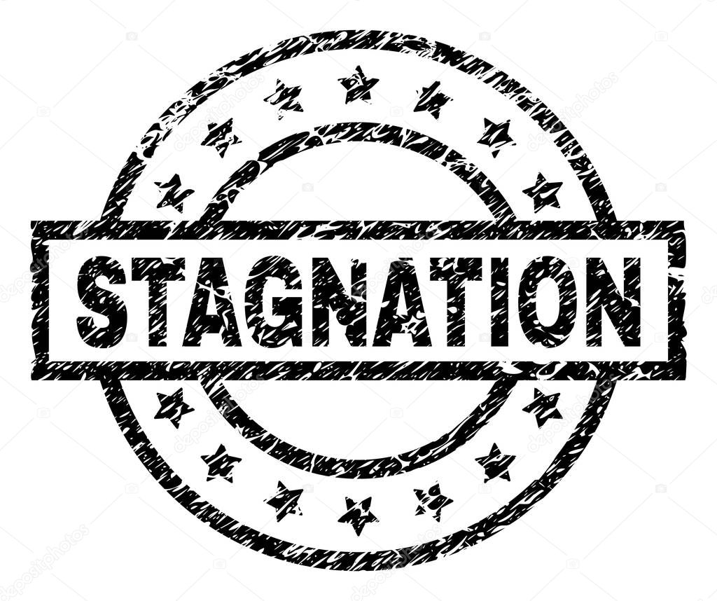 Scratched Textured STAGNATION Stamp Seal