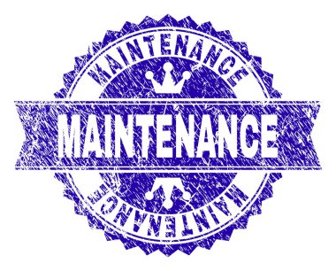 Grunge bakım damga mühür kurdele ile dokulu