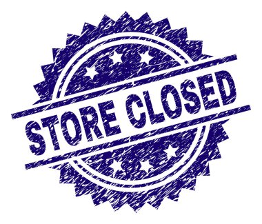 Çizik dokulu dükkan kapalı damga mühür