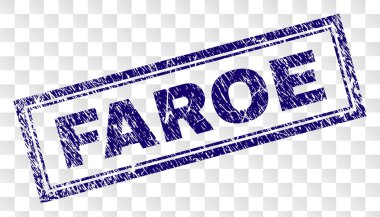 Çizik Faroe dikdörtgen damgası