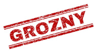 Grunge Grozny damga mühür dokulu