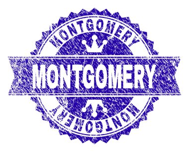 Dokulu Montgomery damga mühür kurdele ile çizik