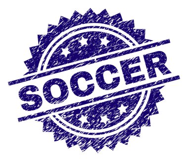 Grunge futbol damga mühür dokulu