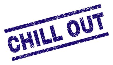 Çizik dokulu Chill Out damga mühür